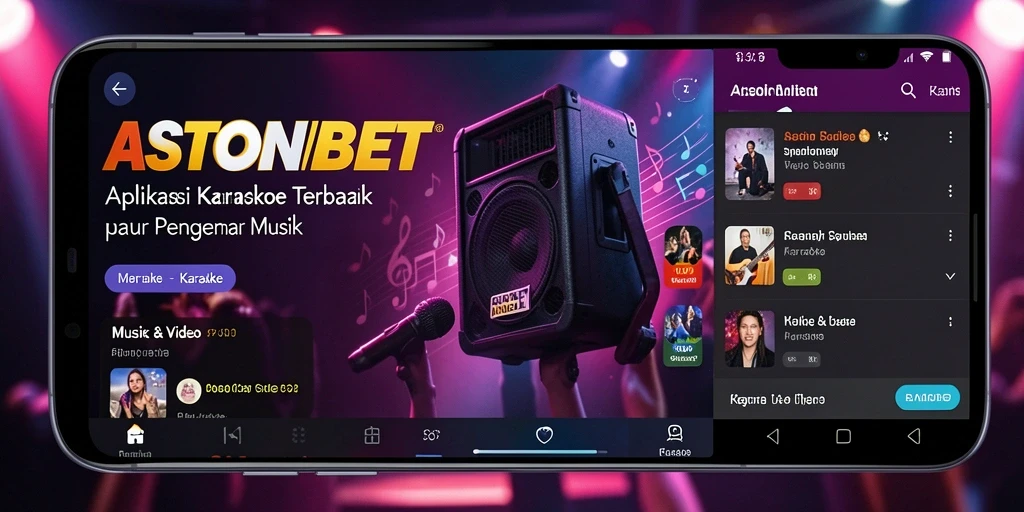 Antarmuka pengguna <strong>ASTONBET</strong> yang menarik untuk karaoke.