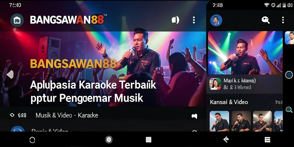 Tampilan antarmuka BANGSAWAN88 dengan fitur karaoke yang menarik.