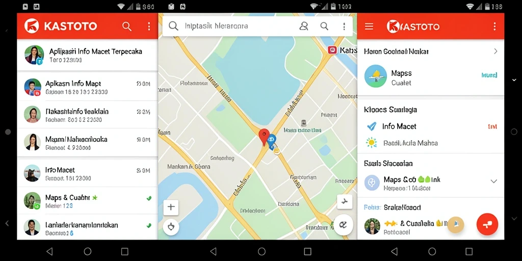 Antarmuka KASTOTO menampilkan informasi kemacetan secara jelas dan detail.