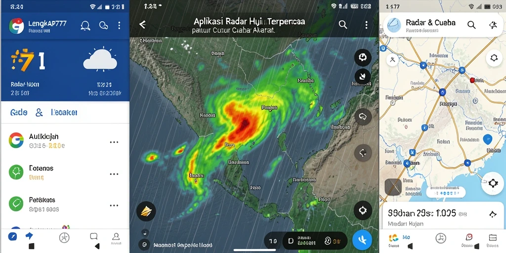 Antarmuka aplikasi LENGKAP777 menampilkan fitur Radar Hujan yang intuitif.