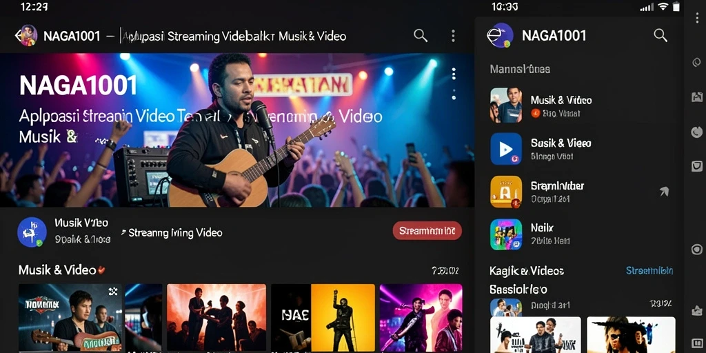Screenshot NAGA1001 menampilkan antarmuka aplikasi Streaming Video yang menarik dan fungsional.