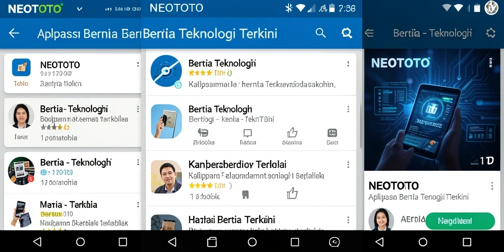 Tampilan antarmuka aplikasi NEOTOTO yang modern dan intuitif.