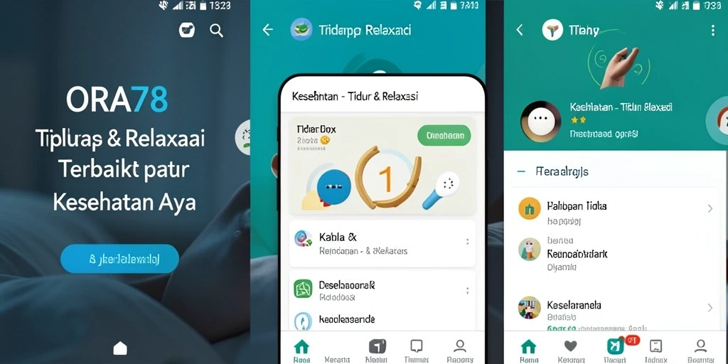 Antarmuka ORA78 yang memudahkan pengguna untuk menikmati fitur Tidur & Relaksasi.