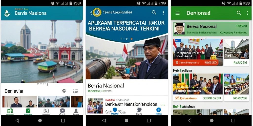 Tampilan antarmuka aplikasi Berita Nasional RR89 yang menarik.