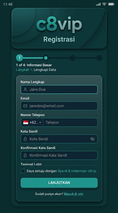 Panduan Lengkap Registrasi Akun c8vip untuk Pengguna Android